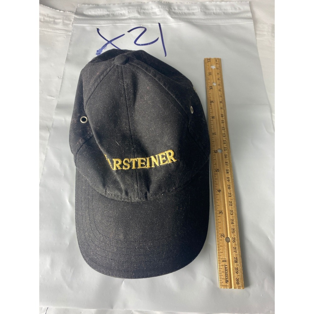 Warsteiner Black Strapback‎ Hat Gold Embroidered Adjustable Baseball Cap